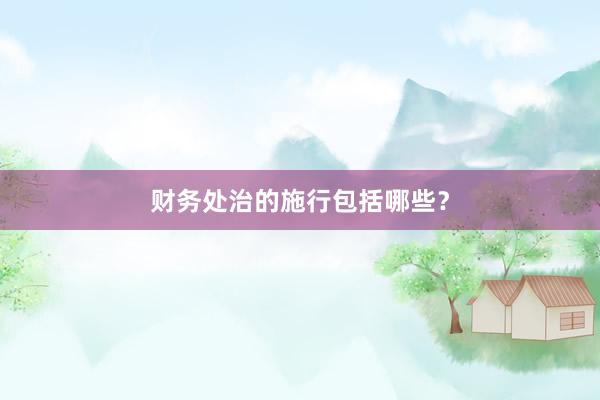 财务处治的施行包括哪些?