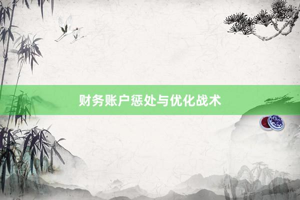 财务账户惩处与优化战术
